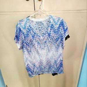 Women's Blue Patterned Top